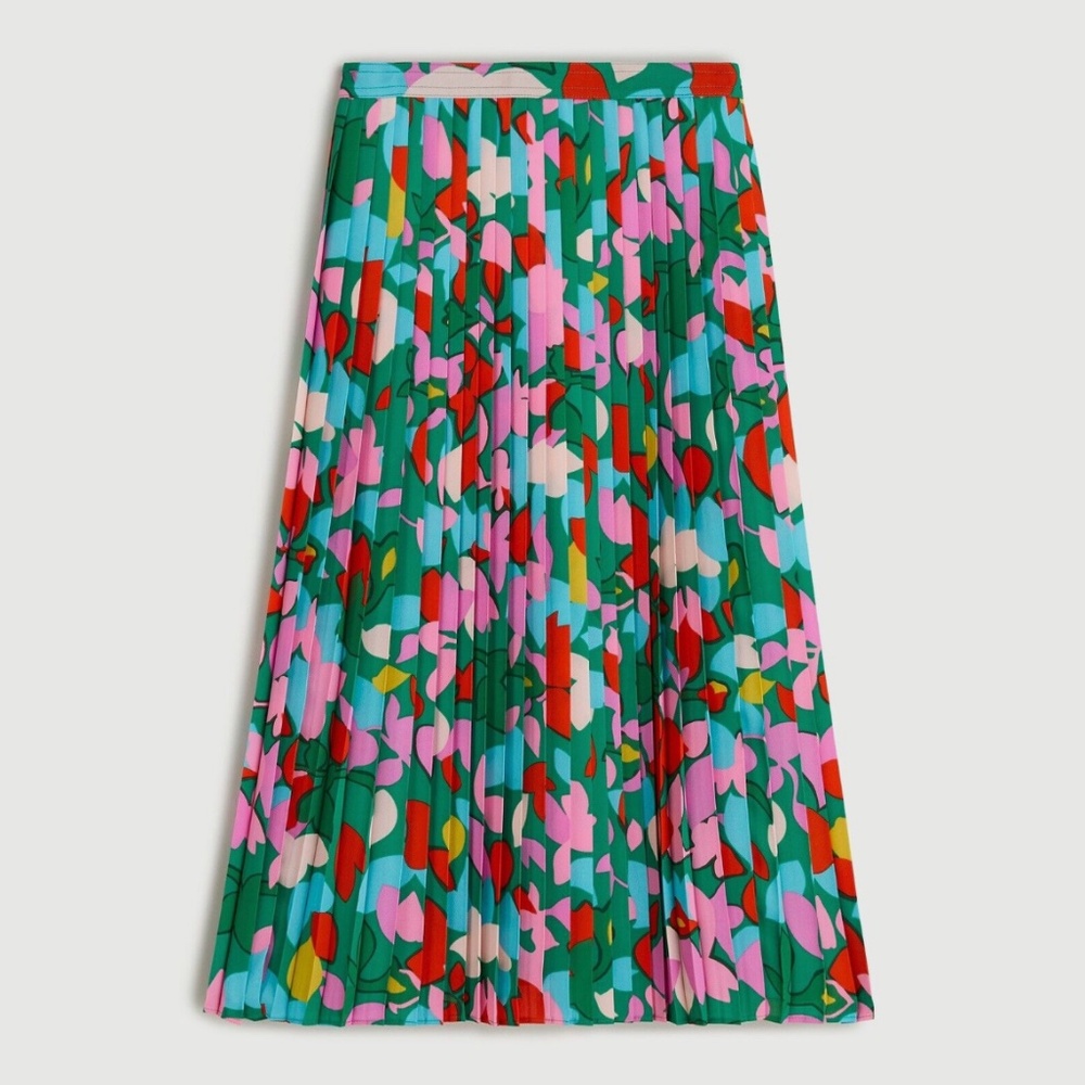 J. Crew Pleated Confetti Floral Skirt Size 0